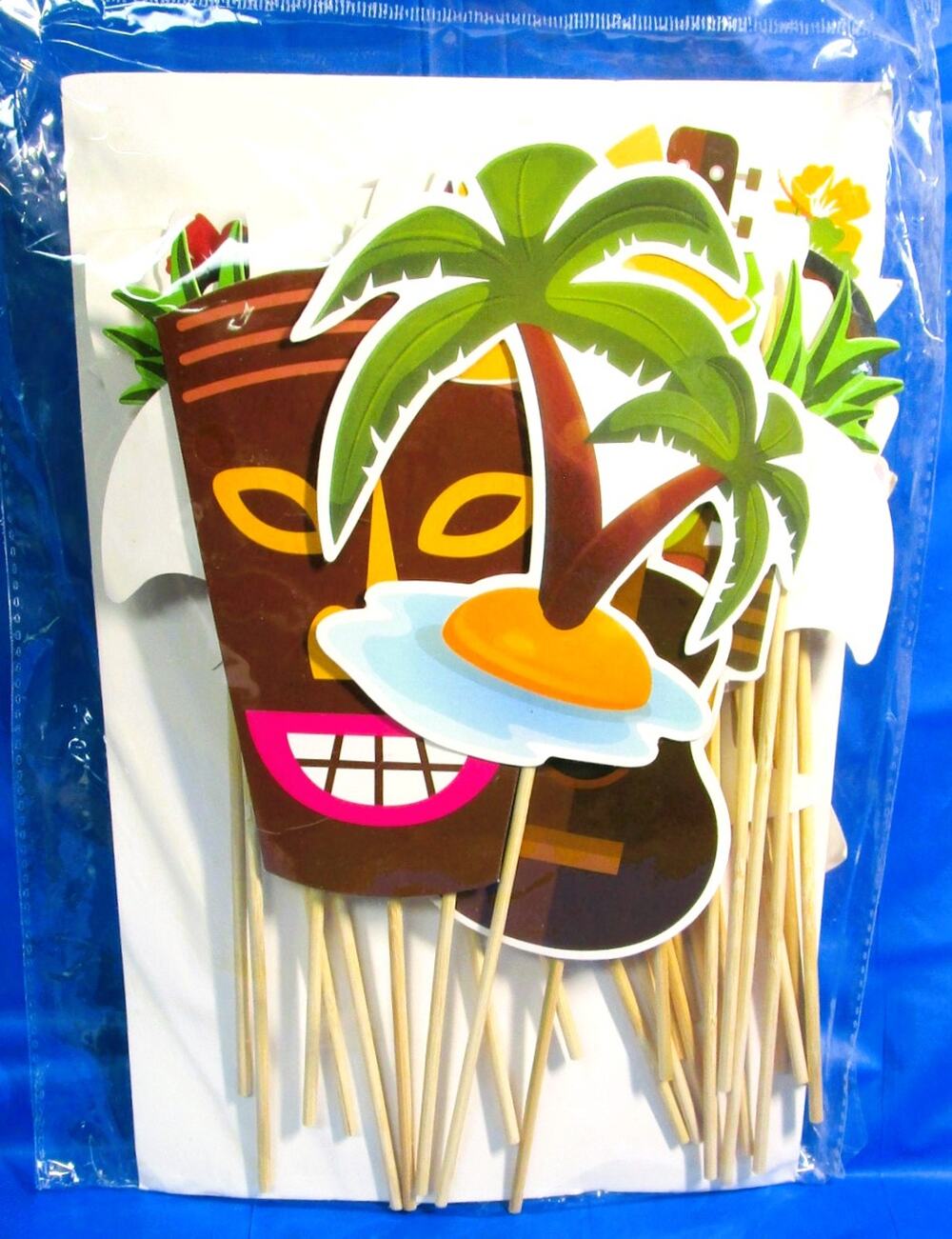 KINGYAO Luau Party Decorations 45 pieces Photo Booth Props, Table Favors